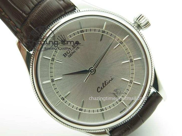 MiroTime 0117 Cellini 50509 SS Sliver Dial On Brown Leather Strap A2813 BP Maker OnTrend 4036